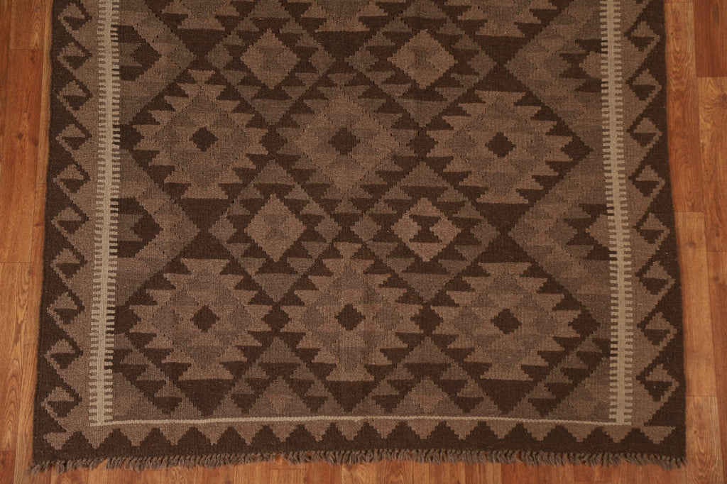 Geometric Kilim Hand Woven Area Rug 5x7