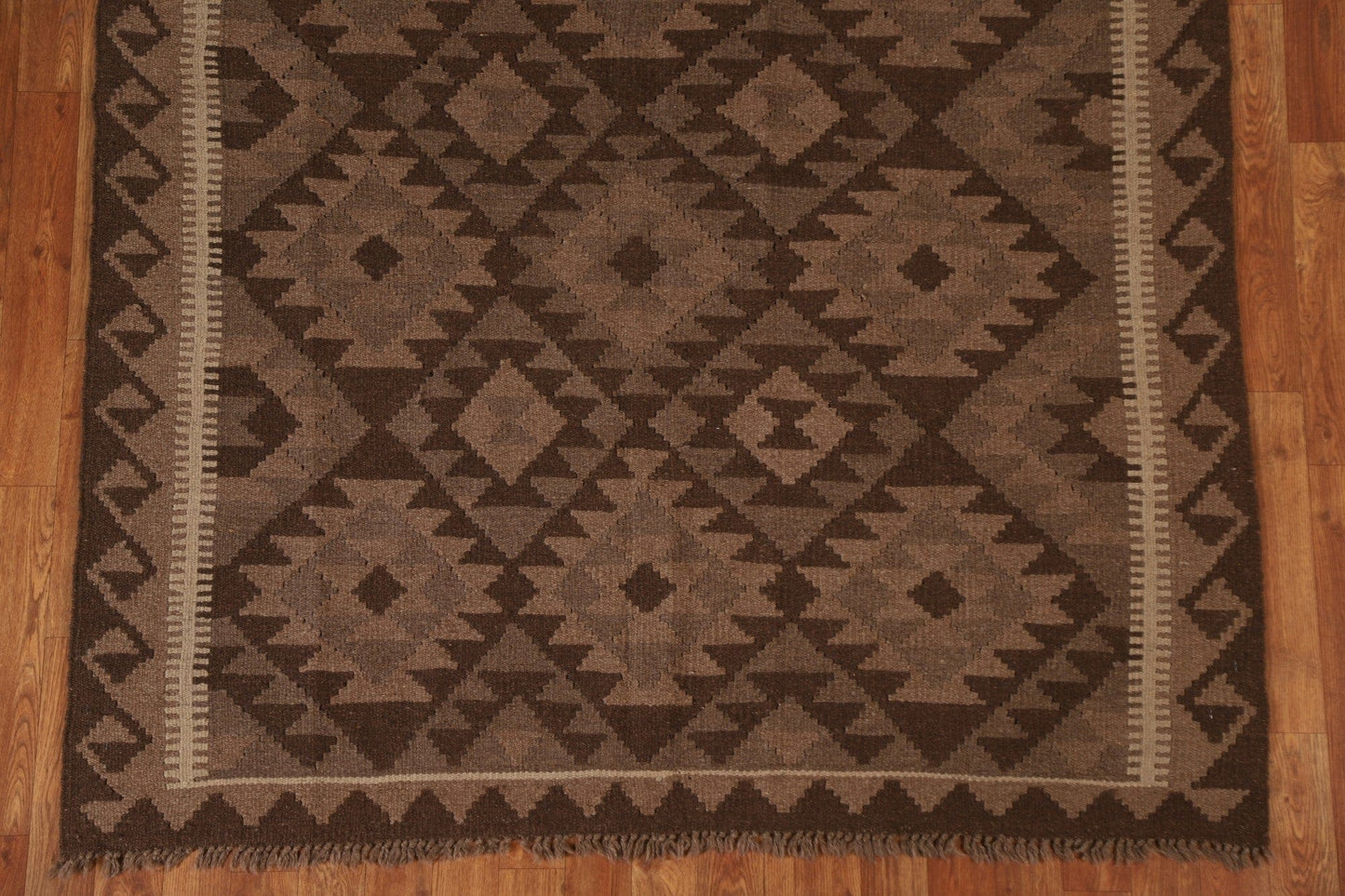 Geometric Kilim Hand Woven Area Rug 5x7