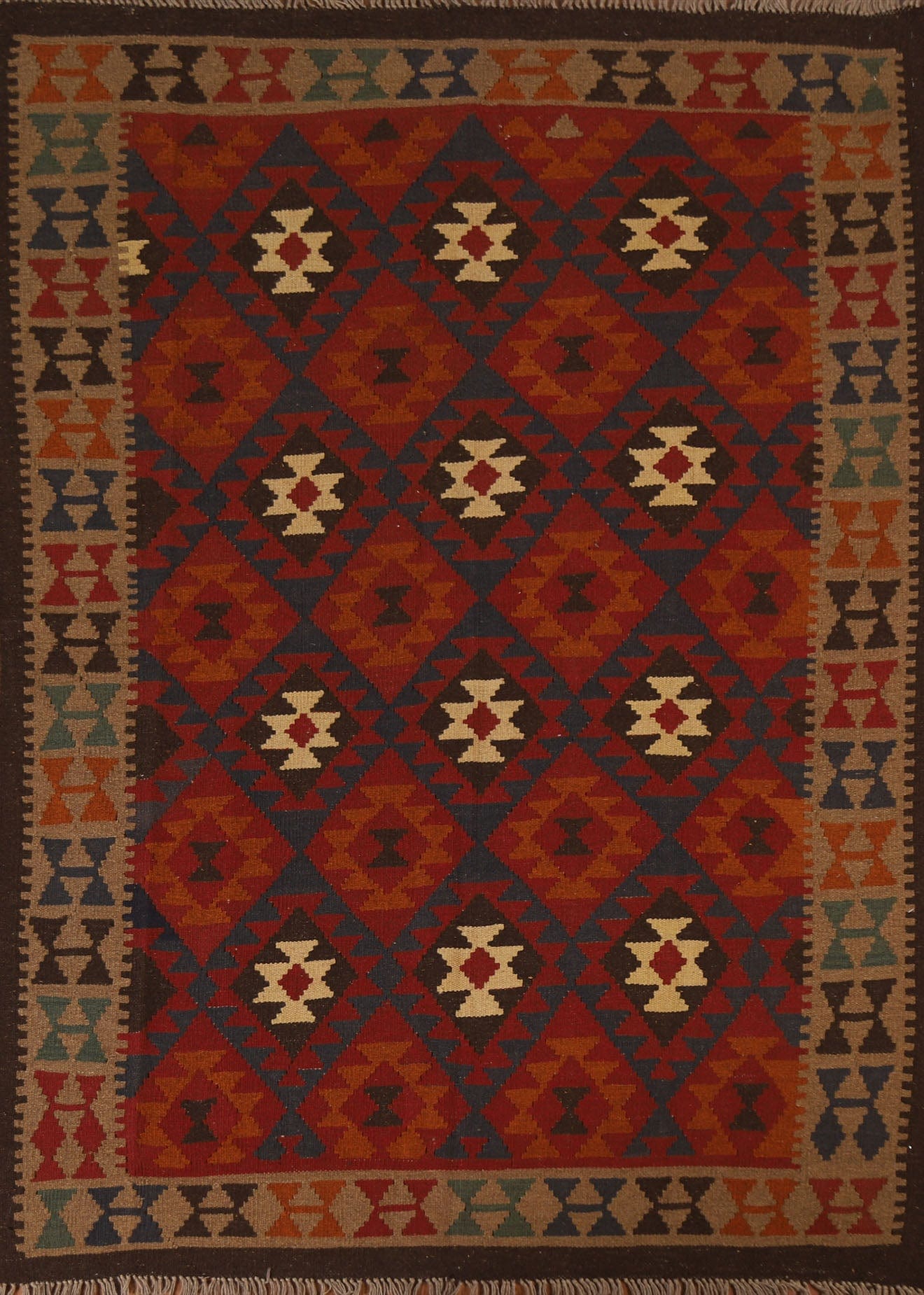 Geometric Kilim Oriental Area Rug 5x7