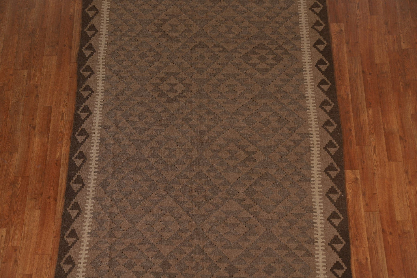 Geometric Kilim Wool Area Rug 5x8