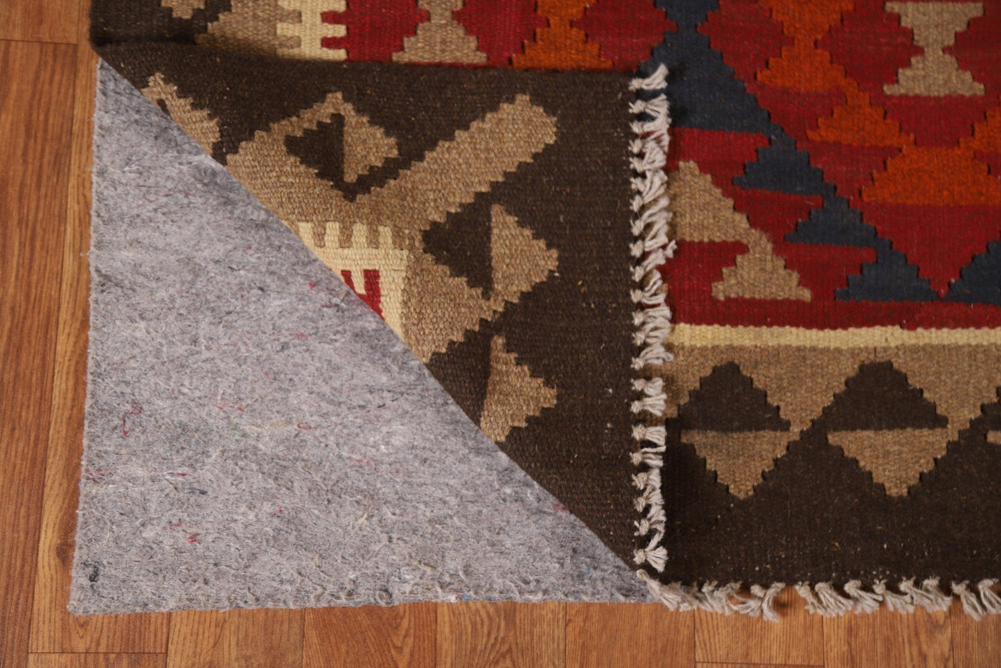 Geometric Kilim Wool Area Rug 5x6