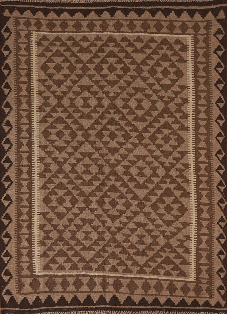 Geometric Kilim Hand Woven Area Rug 5x7