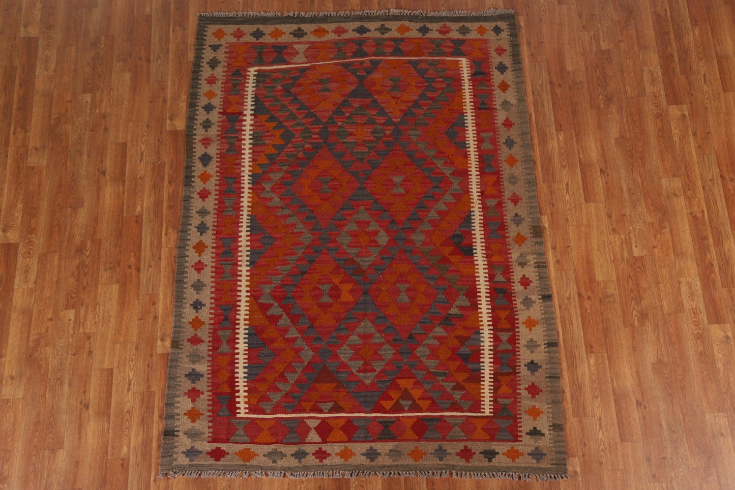 Geometric Kilim Oriental Area Rug 5x7