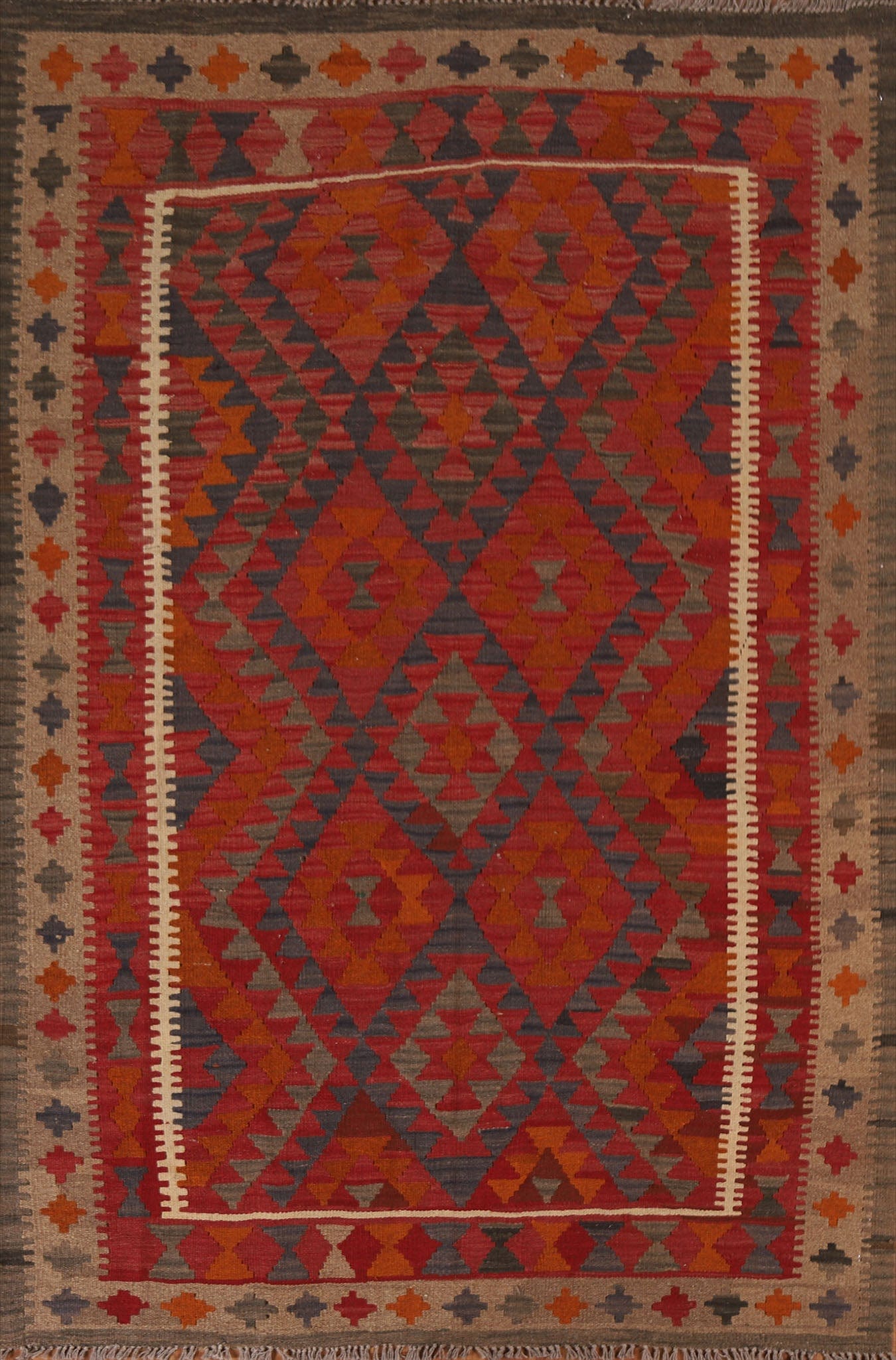 Geometric Kilim Oriental Area Rug 5x7