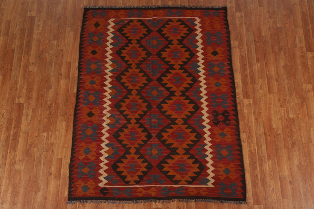 Wool Kilim Hand Woven Area Rug 5x7