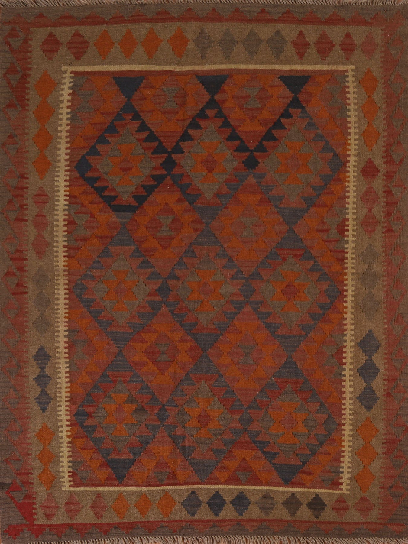 Geometric Kilim Oriental Area Rug 5x7