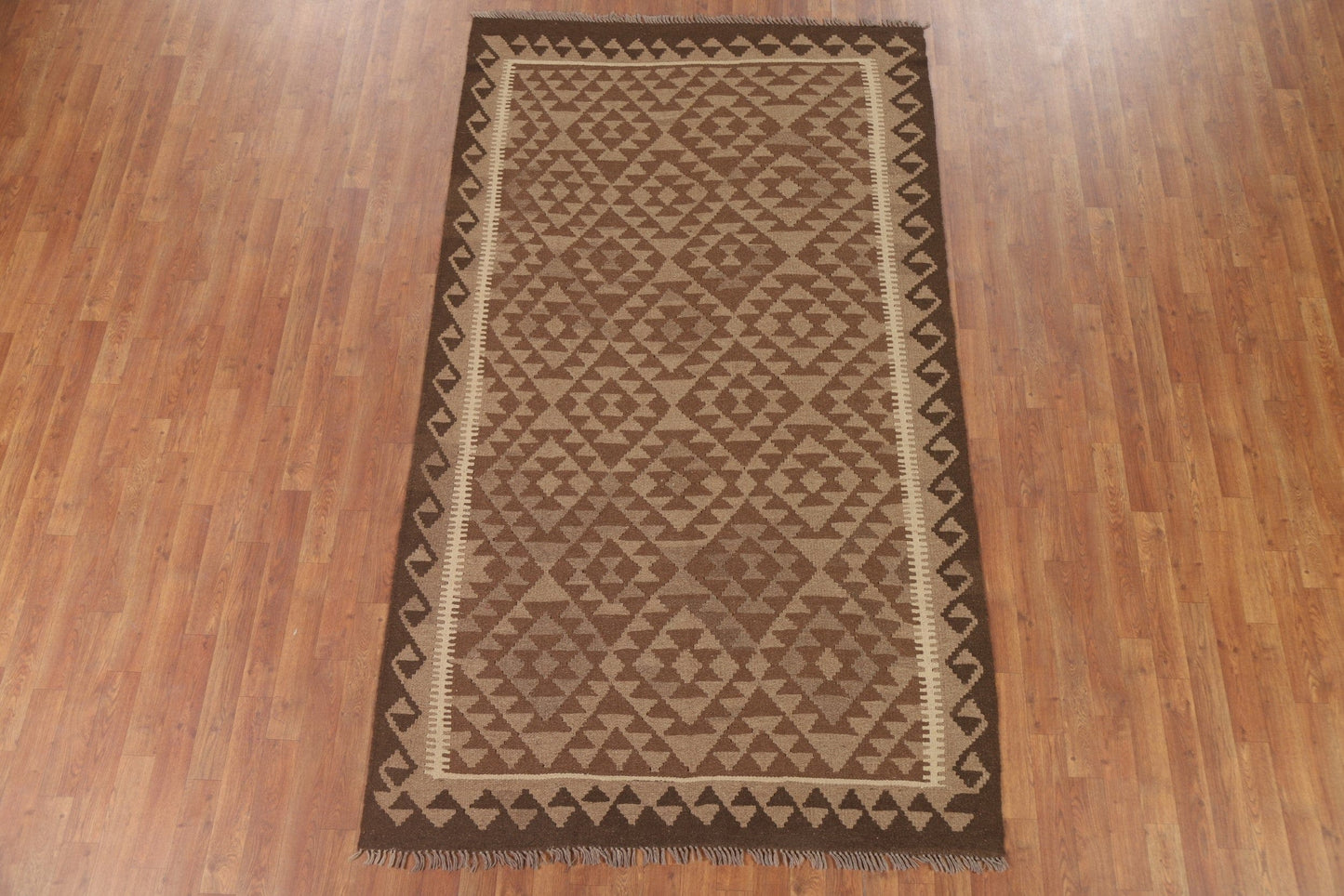 Reversible Kilim Wool Area Rug 5x8