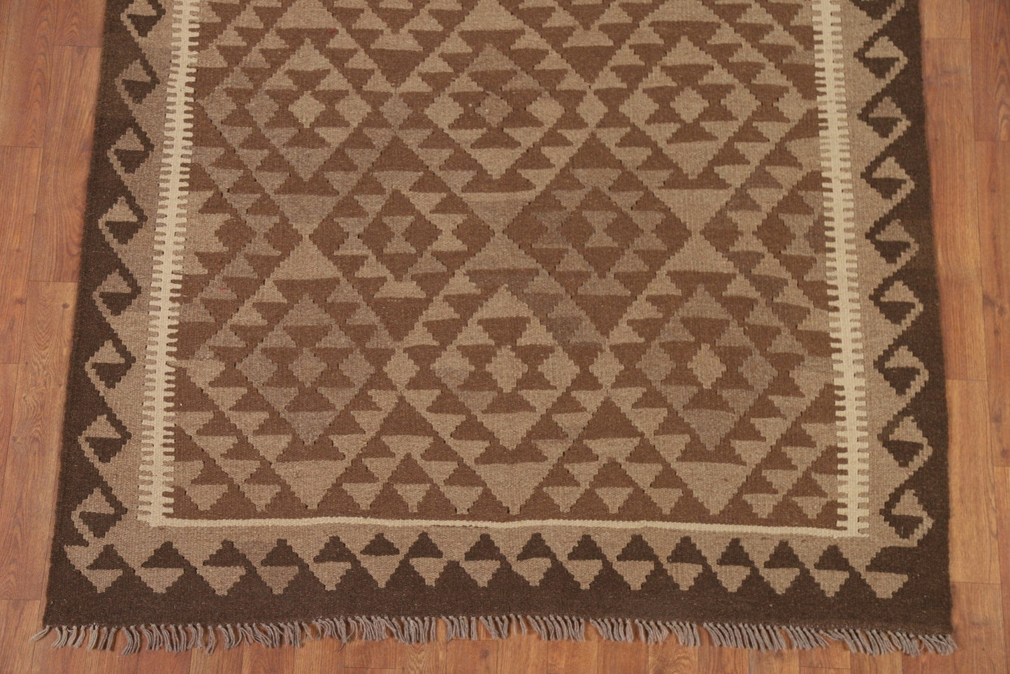 Reversible Kilim Wool Area Rug 5x8