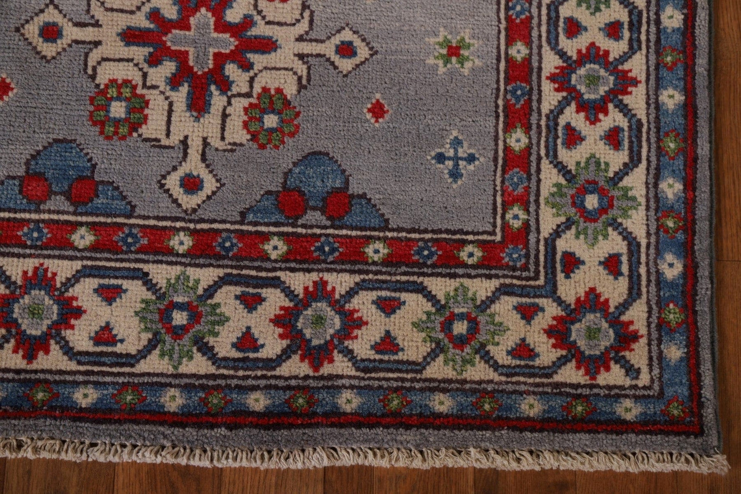 Handmade Wool Kazak Oriental Runner Rug 3x10