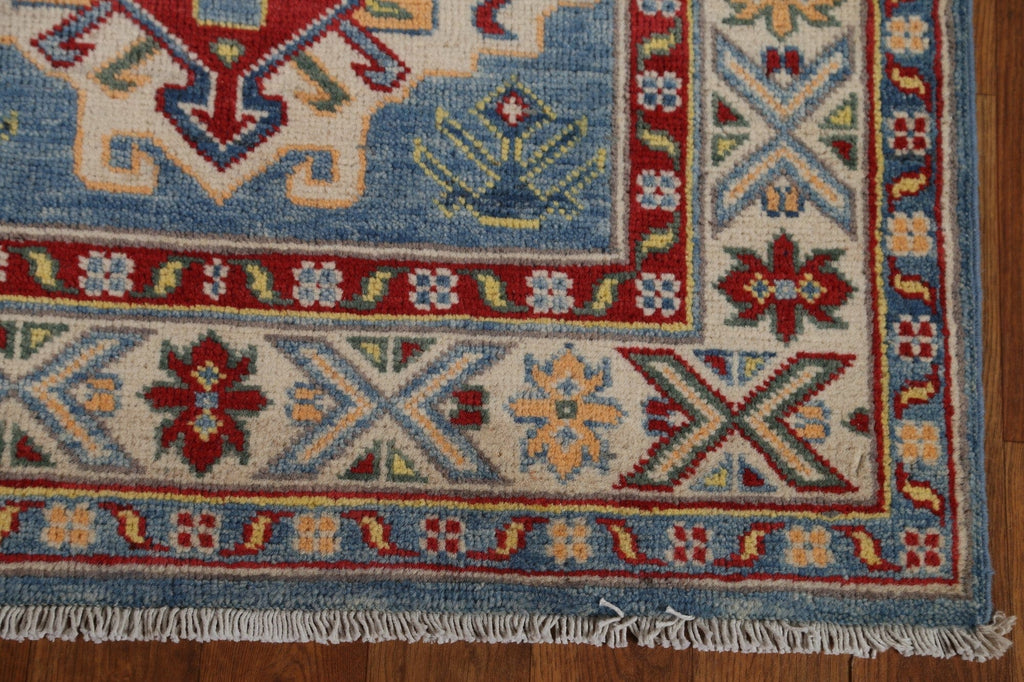 Geometric Kazak Oriental Runner Rug 3x10