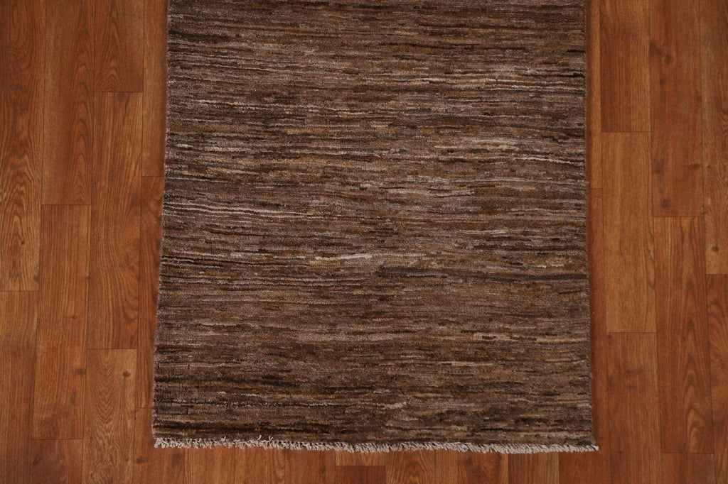 Brown Gabbeh Modern Runner Rug 2x10