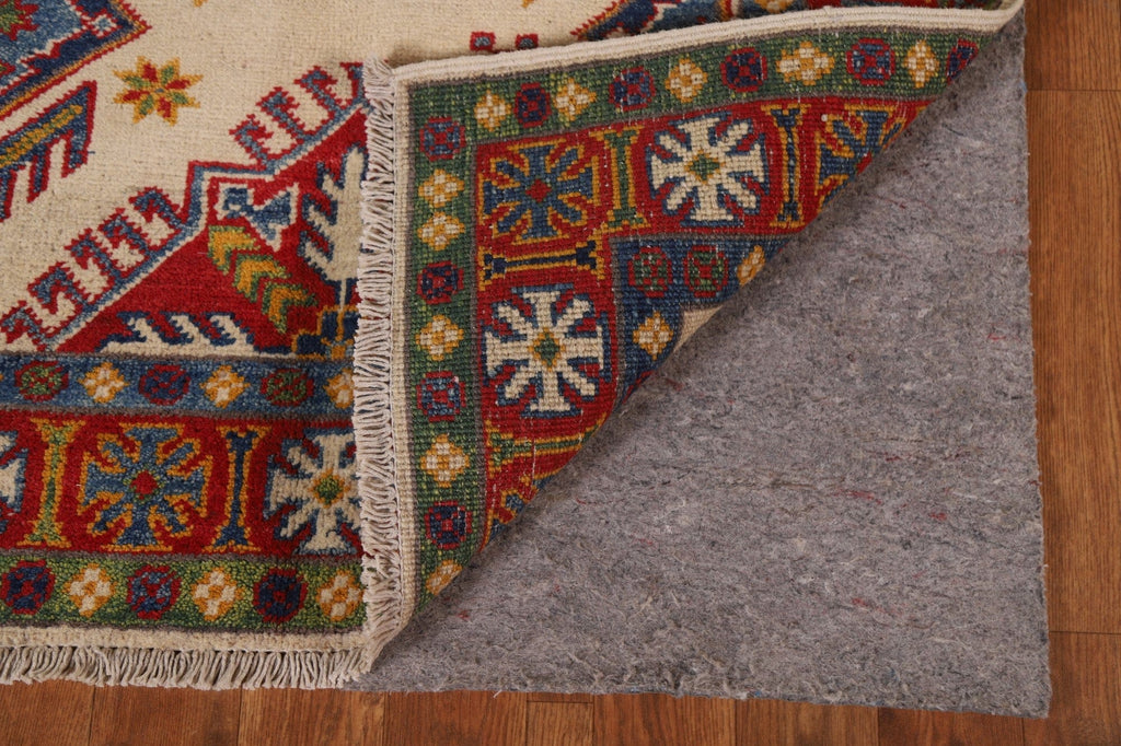 Handmade Kazak Wool Runner Rug 3x9