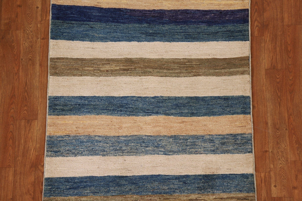 Striped Wool Gabbeh Modern Area Rug 3x5