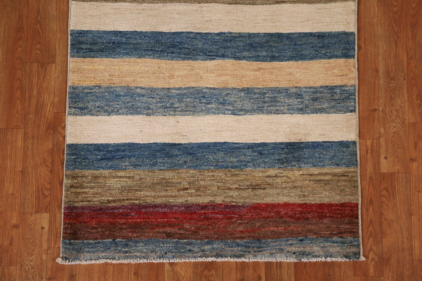 Striped Wool Gabbeh Modern Area Rug 3x5