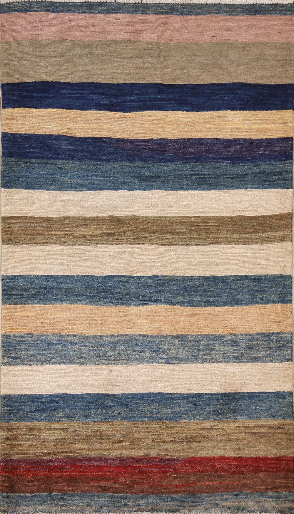 Striped Wool Gabbeh Modern Area Rug 3x5