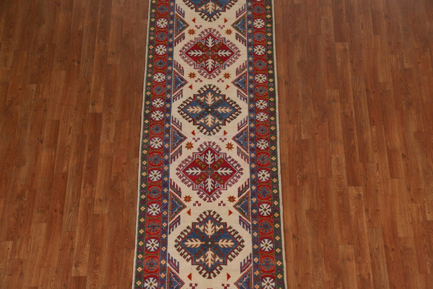 Handmade Kazak Oriental Runner Rug 3x10