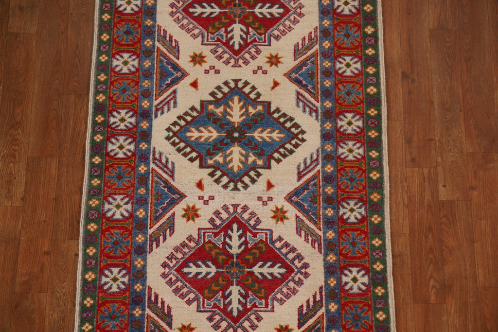 Handmade Kazak Oriental Runner Rug 3x10