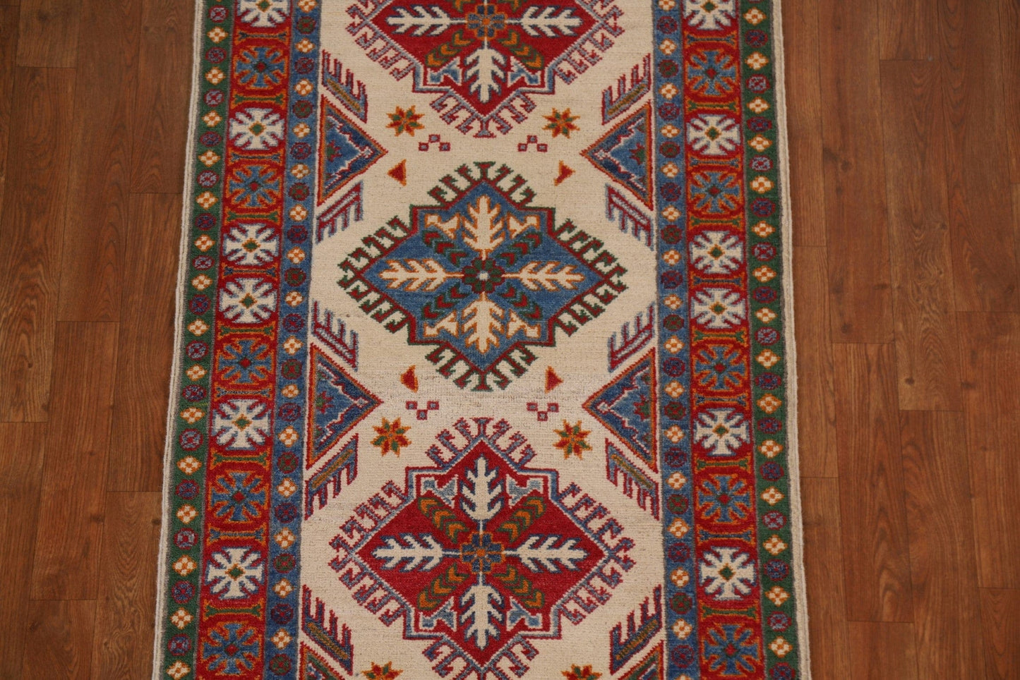 Handmade Kazak Oriental Runner Rug 3x10