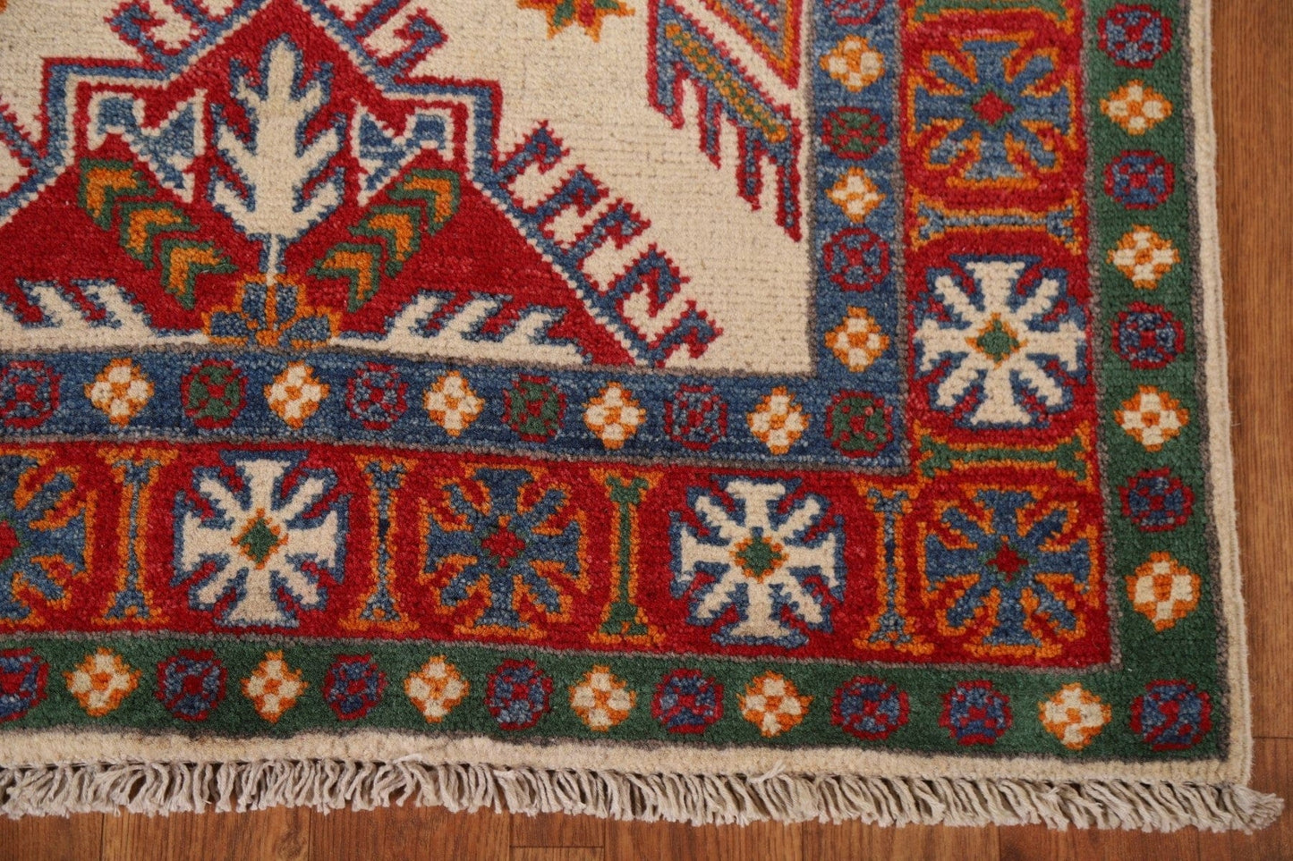 Handmade Kazak Oriental Runner Rug 3x10