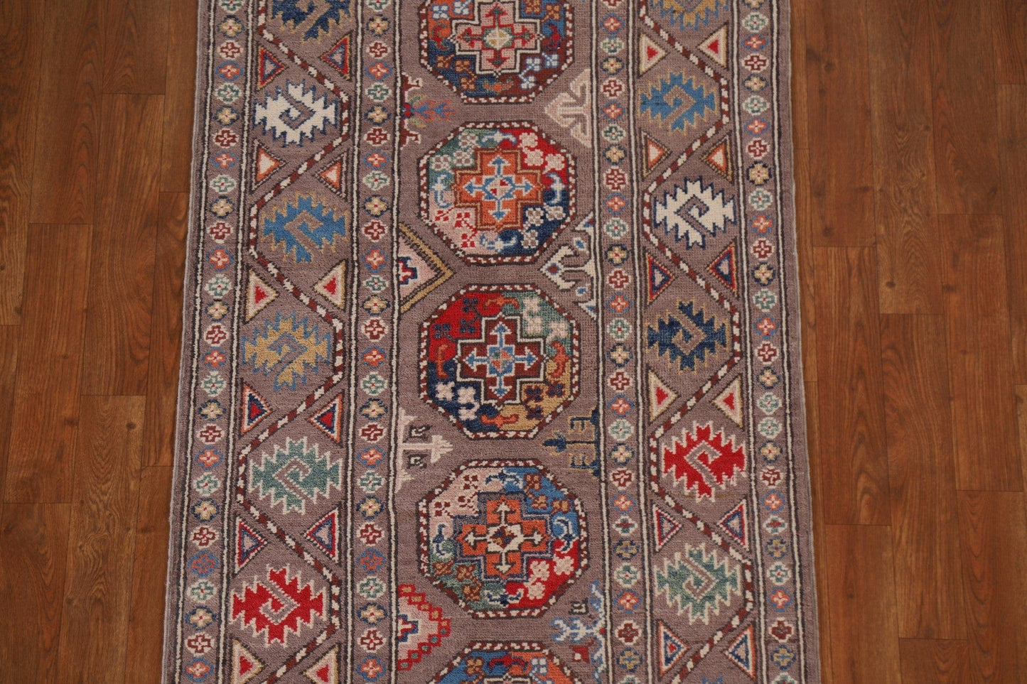 Handmade Kazak Oriental Runner Rug 3x8