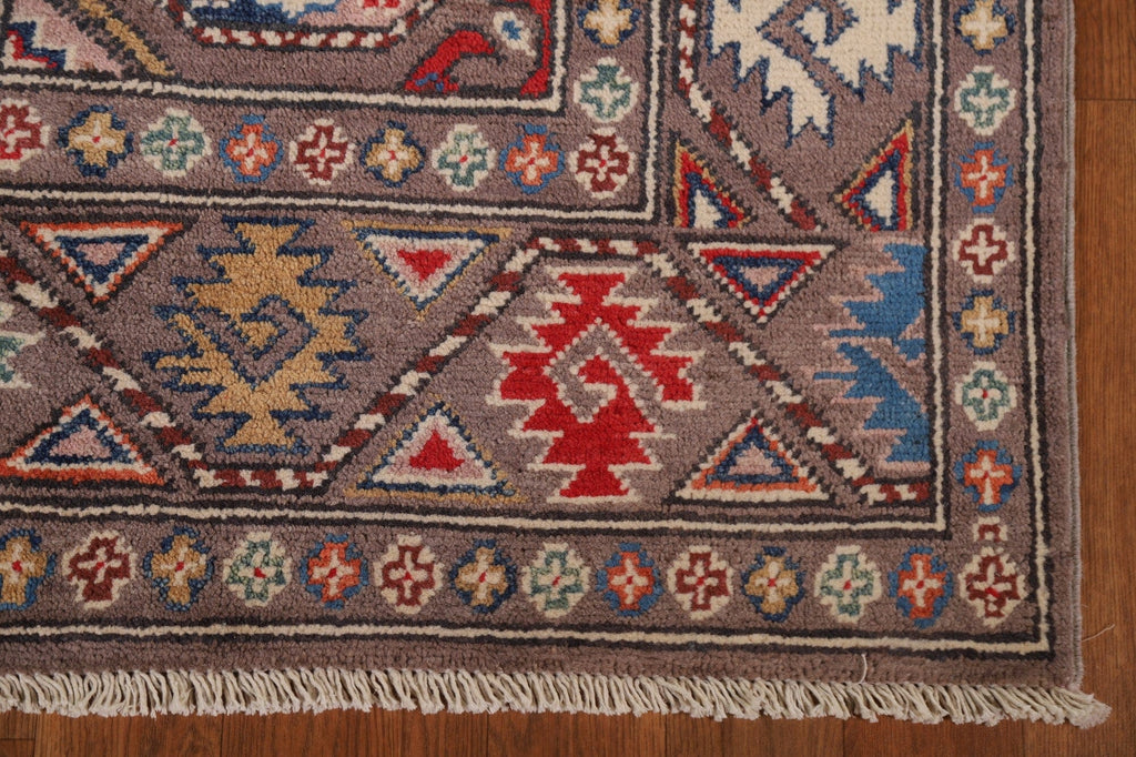 Handmade Kazak Oriental Runner Rug 3x8