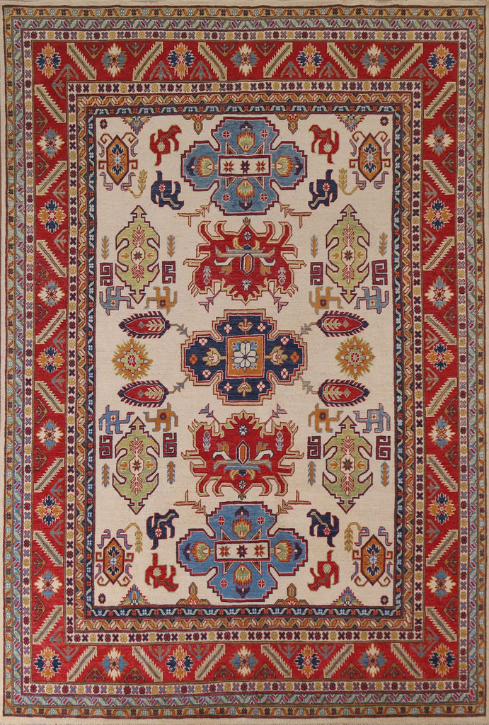 Geometric Kazak Oriental Area Rug 8x10