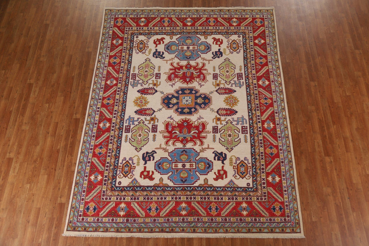 Geometric Kazak Oriental Area Rug 8x10