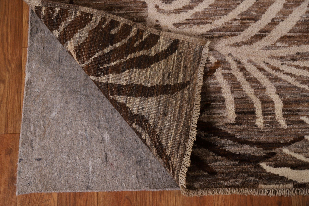 Nature Print Gabbeh Kashkoli Modern Area Rug 5x6