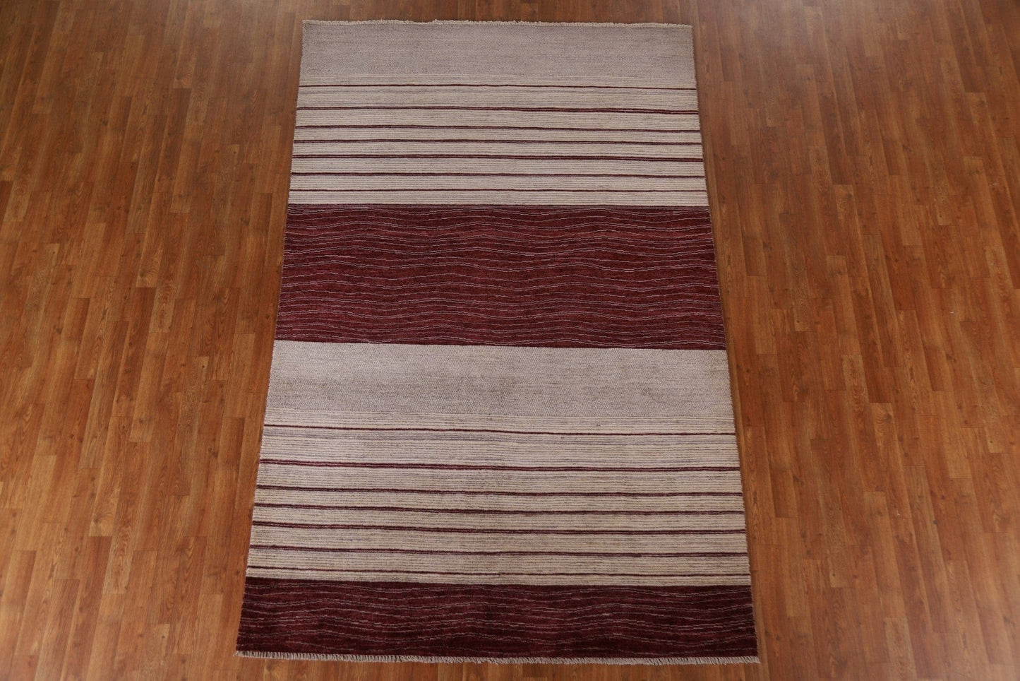 Striped Gabbeh Kashkoli Oriental Area Rug 6x9