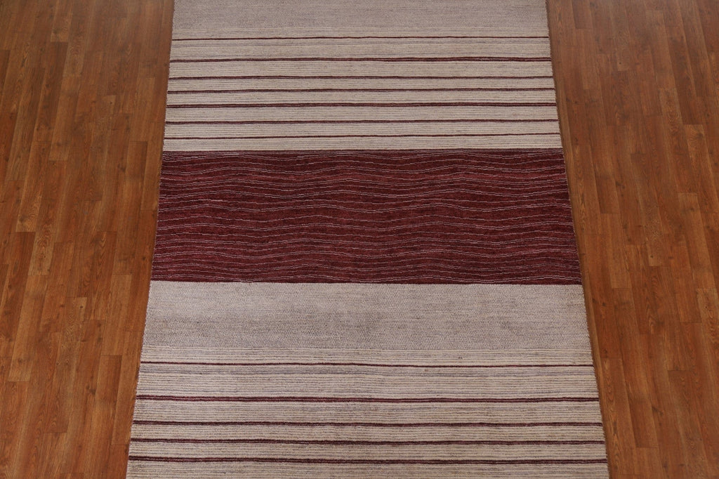 Striped Gabbeh Kashkoli Oriental Area Rug 6x9