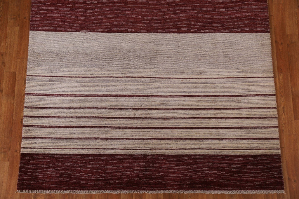 Striped Gabbeh Kashkoli Oriental Area Rug 6x9