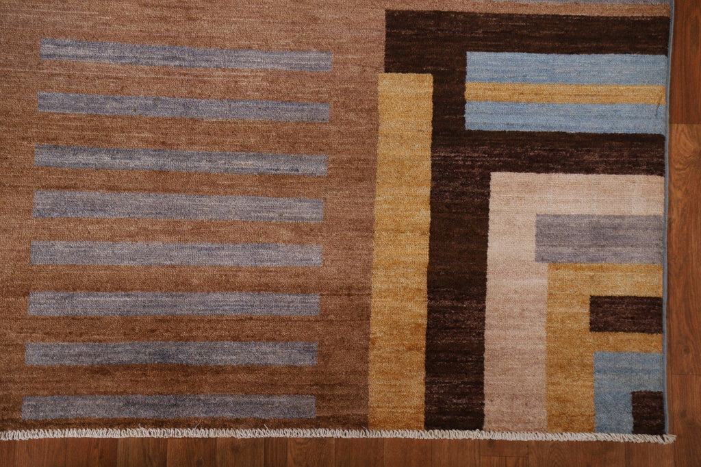 Brown Gabbeh Kashkoli Modern Area Rug 6x8