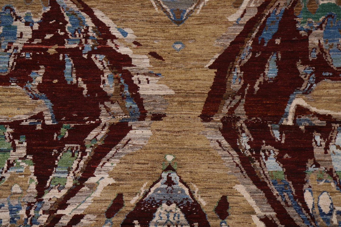 Contemporary Gabbeh Kashkoli Abstract Area Rug 7x8