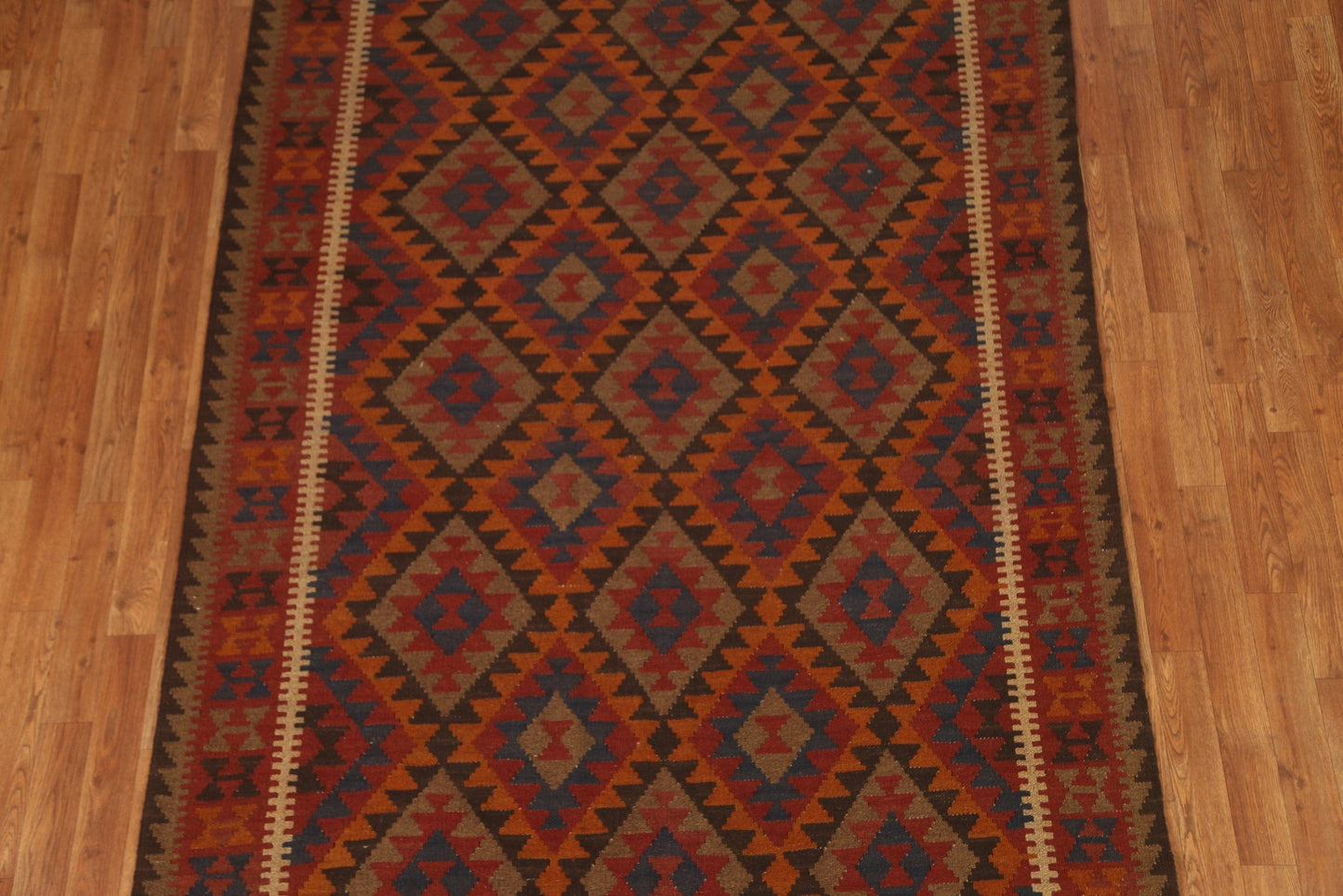 Orange Kilim Tribal Area Rug 5x8