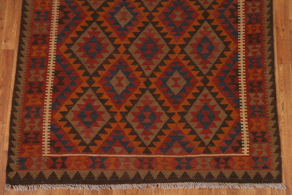 Orange Kilim Tribal Area Rug 5x8