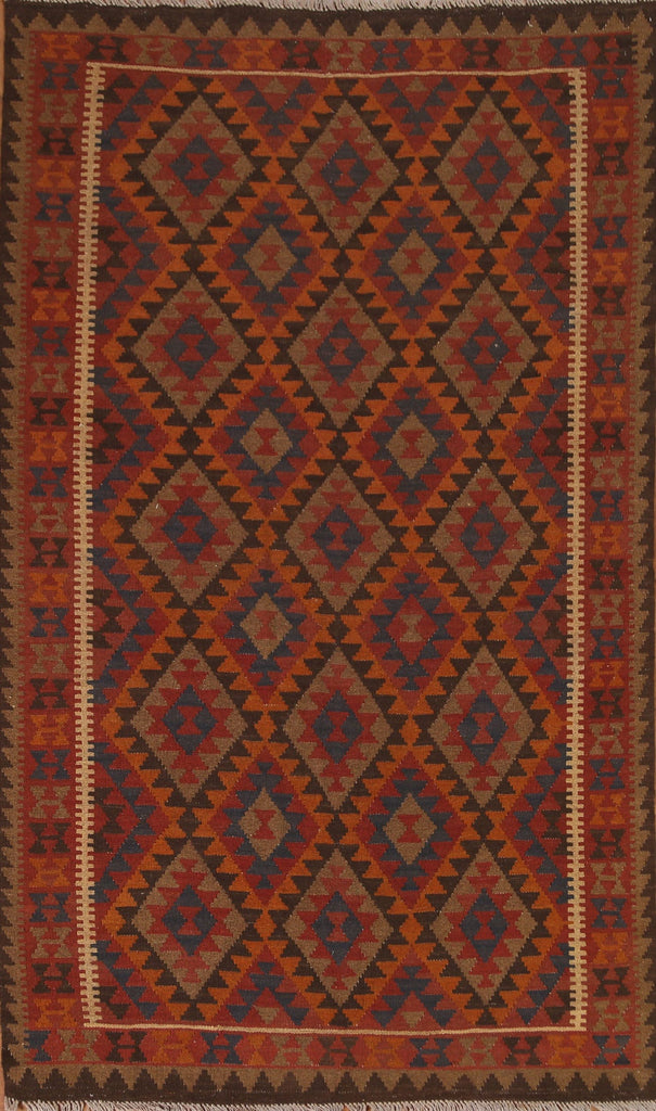 Orange Kilim Tribal Area Rug 5x8