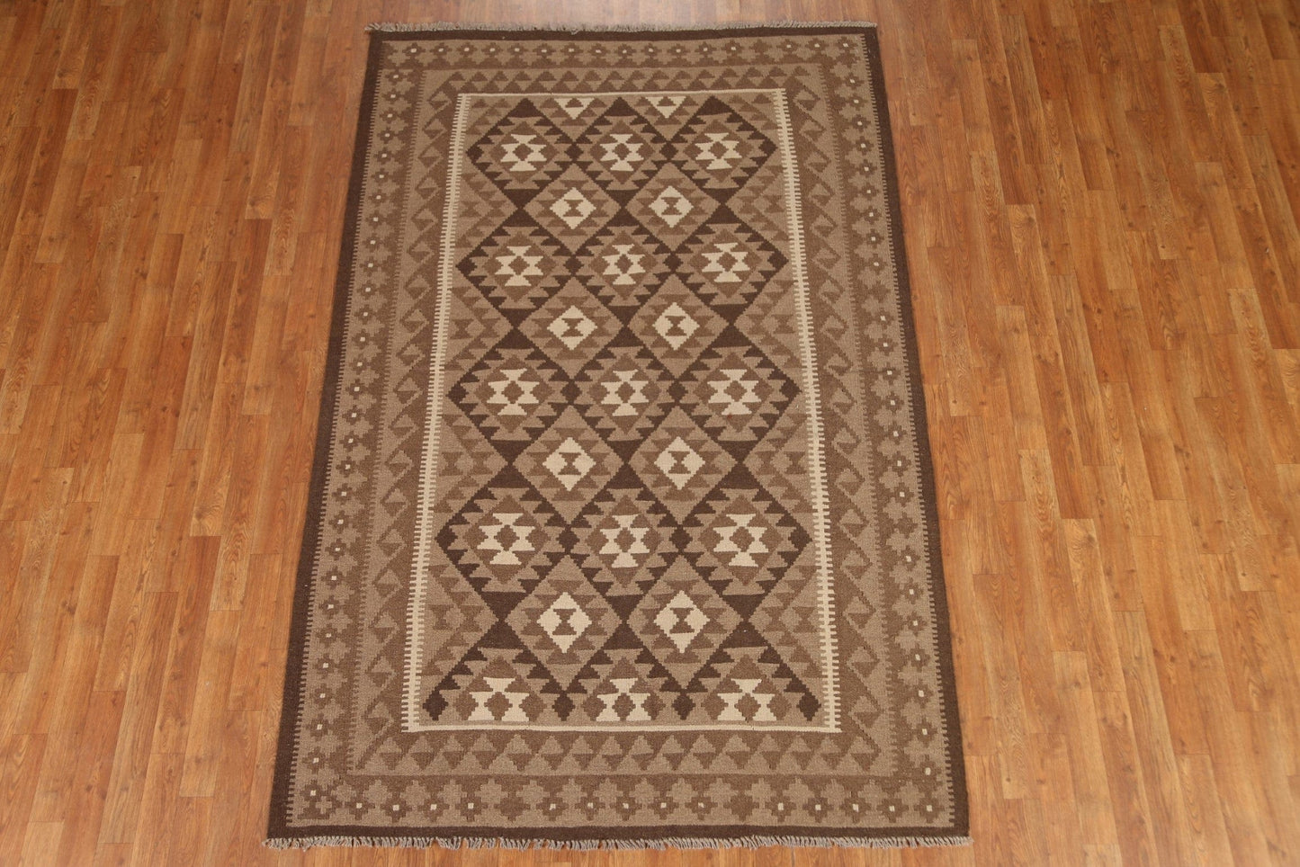 Tribal Wool Kilim Area Rug 5x8