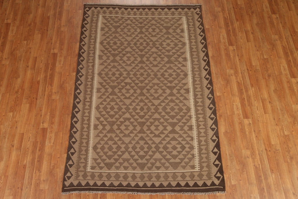 Geometric Kilim Hand Woven Area Rug 5x8