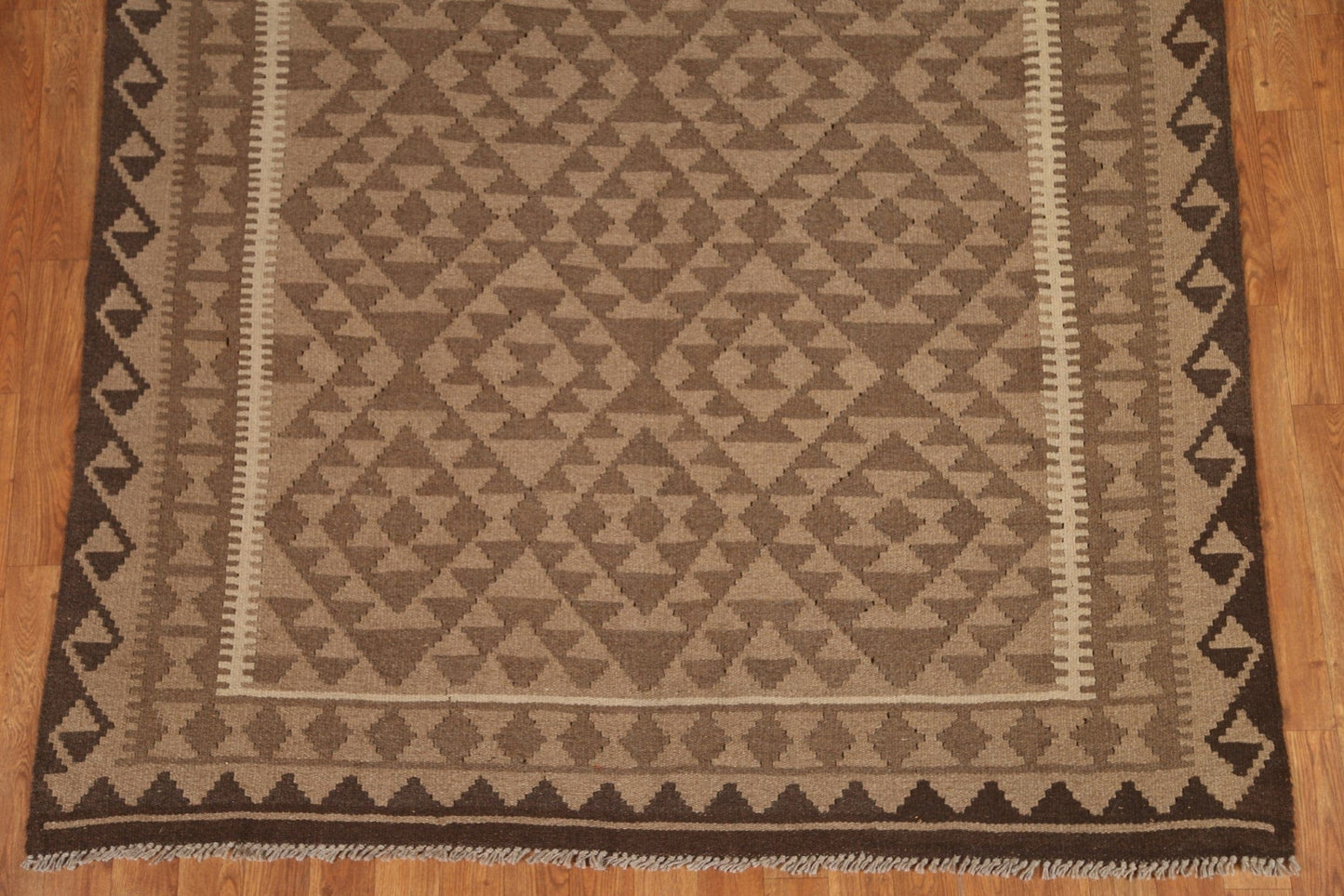 Geometric Kilim Hand Woven Area Rug 5x8