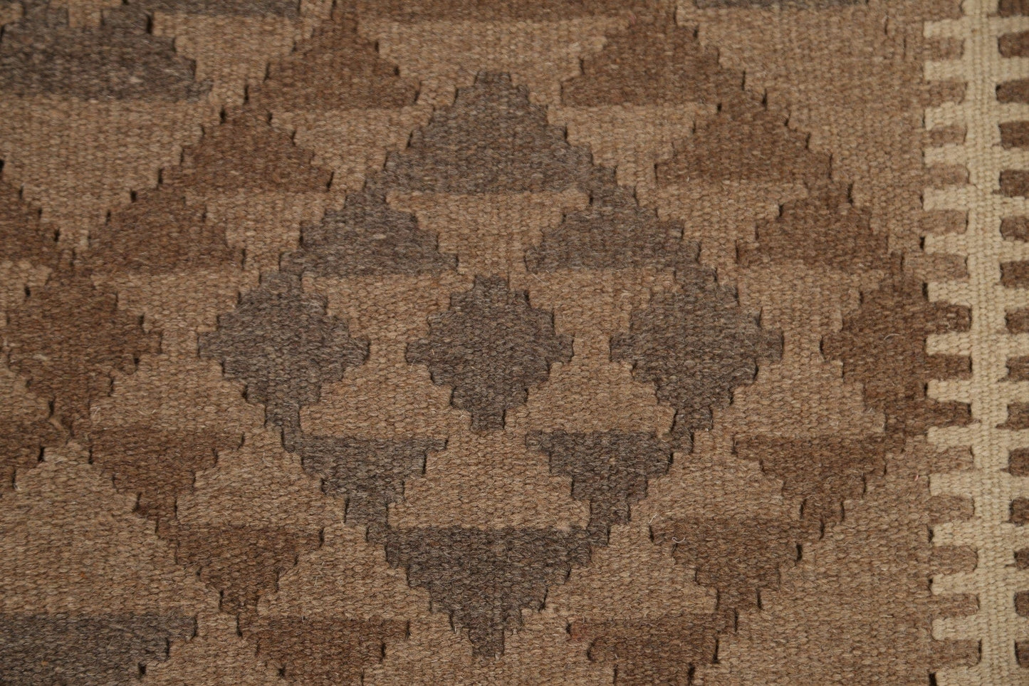 Brown Kilim Geometric Area Rug 5x8