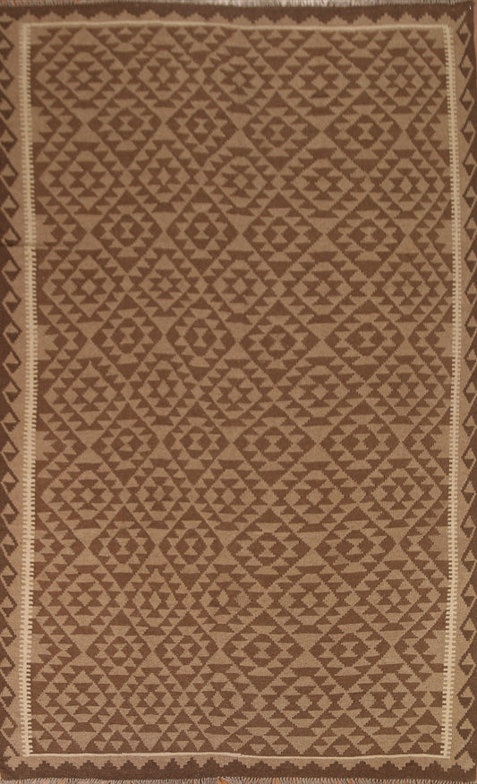 Geometric Kilim Wool Area Rug 7x10