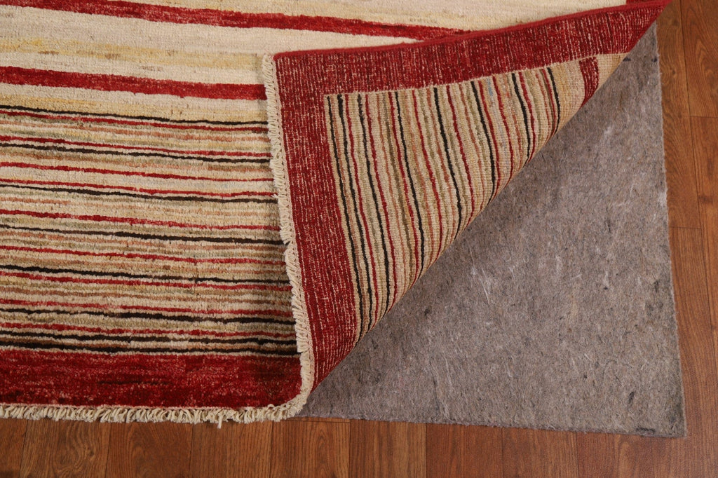 Striped Gabbeh Kashkoli Modern Area Rug 8x11