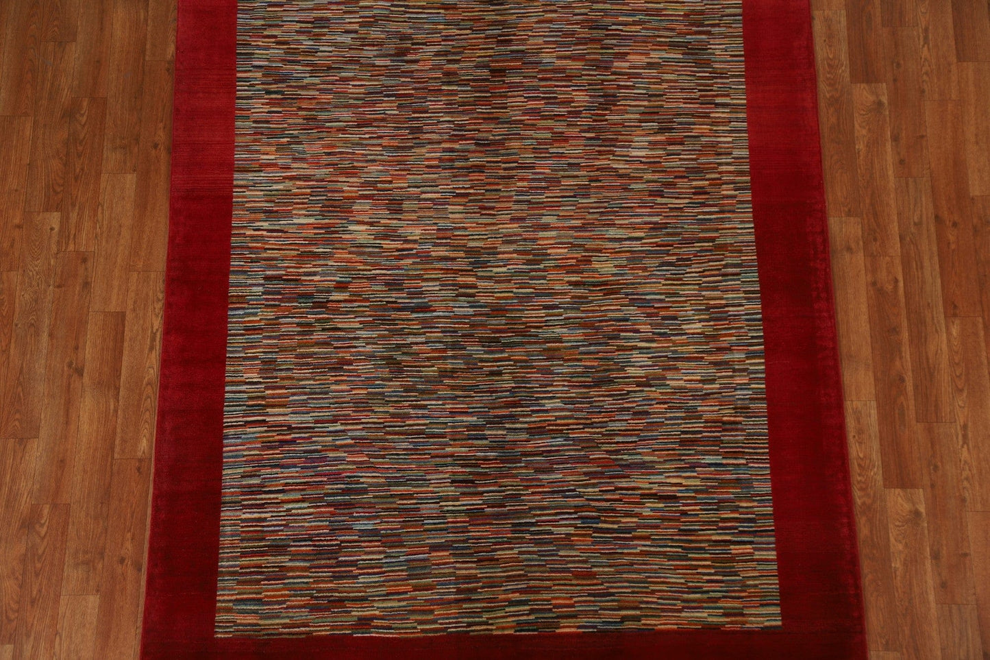 Striped Gabbeh Kashkoli Modern Area Rug 5x6