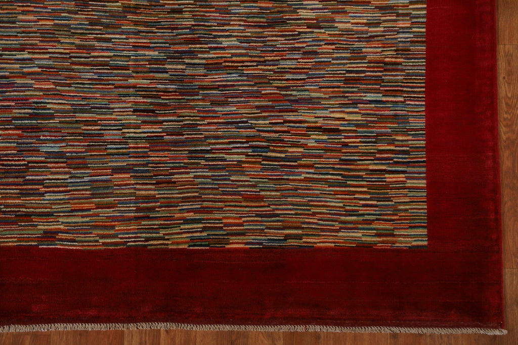 Striped Gabbeh Kashkoli Modern Area Rug 5x6