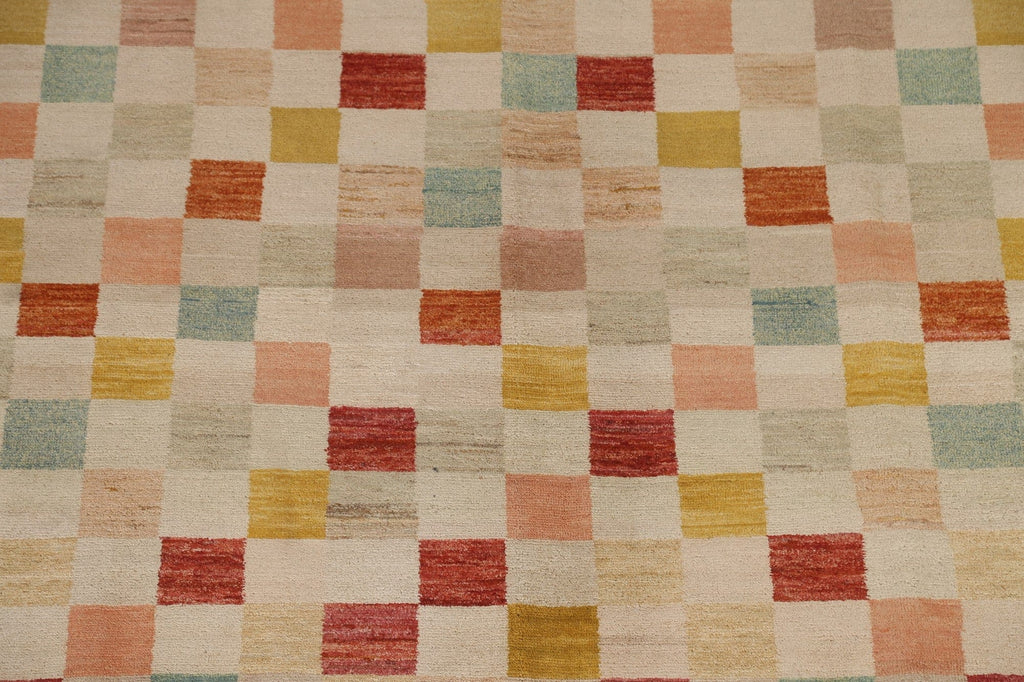 Checkered Gabbeh Kashkoli Oriental Area Rug 7x10