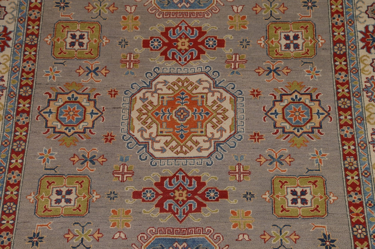 Geometric Kazak Handmade Area Rug 7x10