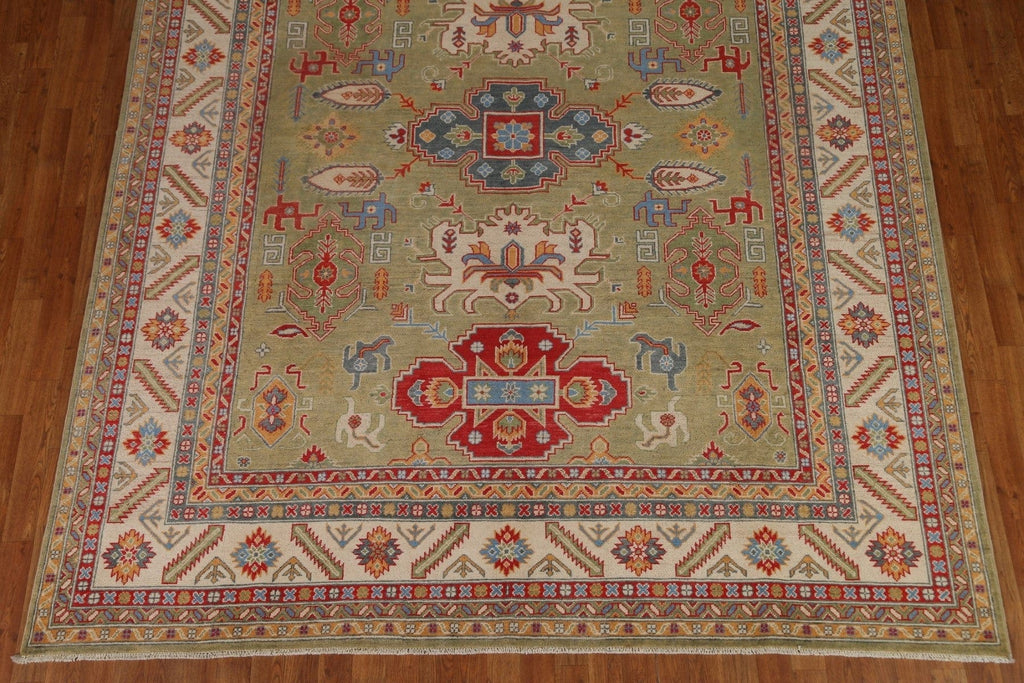 Green Geometric Kazak Area Rug 8x10