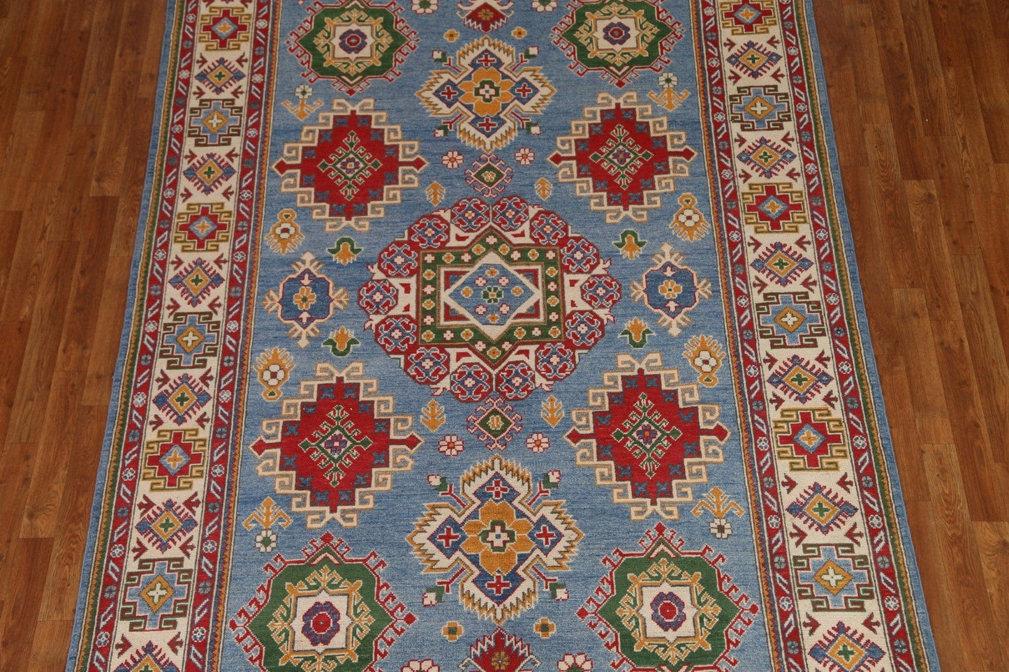 Light Blue Kazak Oriental Area Rug 6x10