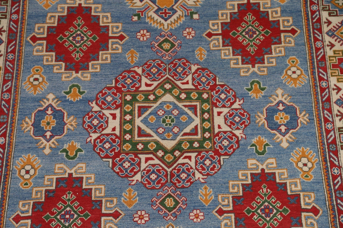 Light Blue Kazak Oriental Area Rug 6x10