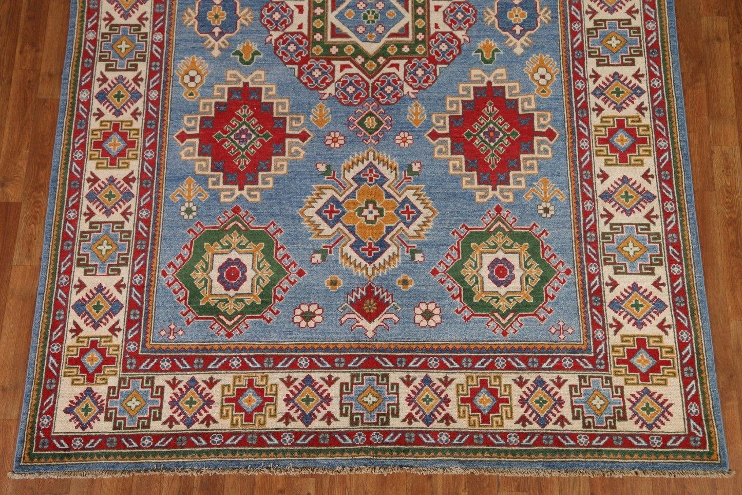 Light Blue Kazak Oriental Area Rug 6x10